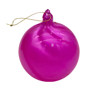 BALL HOT PINK CLEAR  ORNAMENT