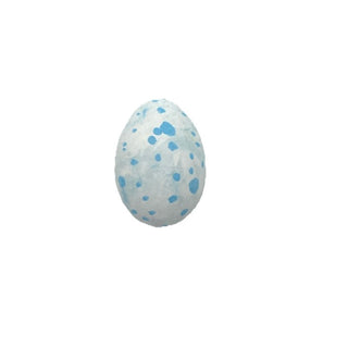 Plastic Small Egg Blue with Blue Splotches 2.5" x 1.5"