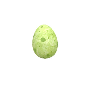 Plastic Large Egg Green with Green Splotches 3.5" x 2.5"
