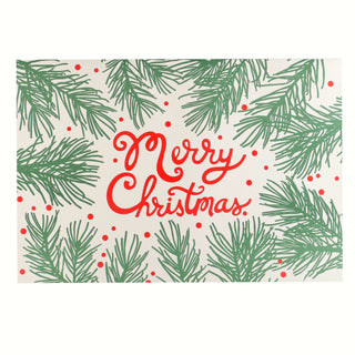 Pine Bough Merry Christmas Placemat