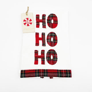 Folk Art Ho Ho Ho Applique Towel
