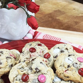 Miss Carroll's Valentine’s Day Chocolate Chip, Oatmeal, and M&M Drop Cookies