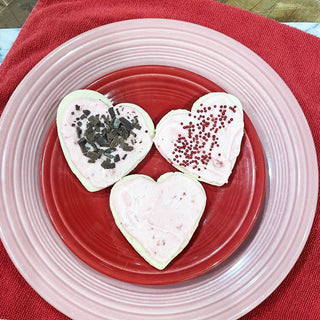 Miss Carroll's Valentine’s Heart-Shaped sugar Cookies, Iced and Decorated