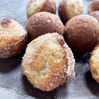 Miss Carroll’s French Cinnamon-Sugar Donut Bites made with Stonewall Kitchen Pancake Mix