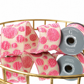 4" PINK TEXTURE DOT 5YD