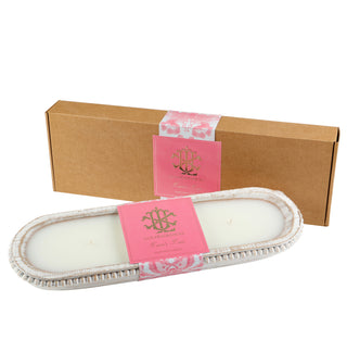 Lover's Lane 5 Wick White Beaded Dough Bowl Candles - Spring Edition