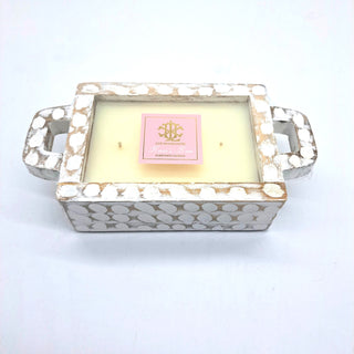 Lover's Lane Whitewash Rectangle Candle - Spring