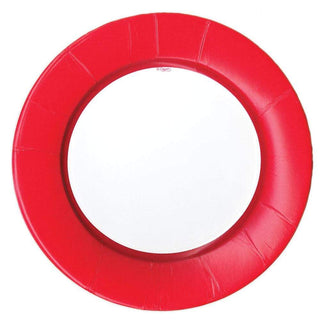 Linen Red Dinner Plates