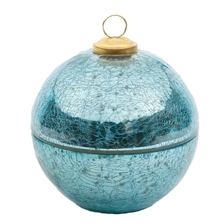 O'Holy Night French Blue Glass Ornament Candle