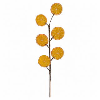 22" SUGURED BEADED ORANGE SPRAY X6