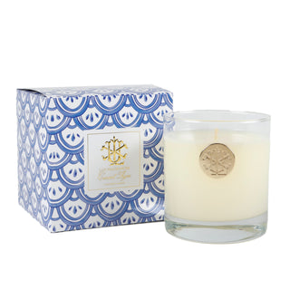 Currant Thyme 8 oz Blue and White Designer Box Candle