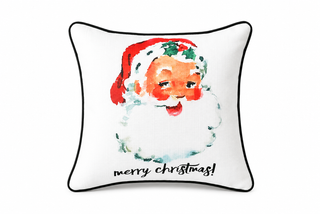 Vintage Santa Pillow with Piping