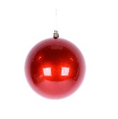 CNDY APL RED 80MM PLASTIC BALL ORN