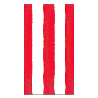 Cafe Stripe Red Paper Linen Guest Towels - 12 per package