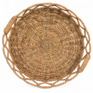 Seagrass Round Tray, D 18.1"X H 3.9"