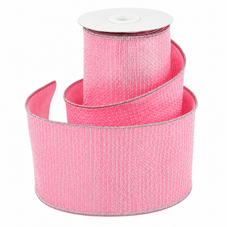 4" X 5 YDS LIGHT PINK SEQUINED DUPION BACKED RIBBON