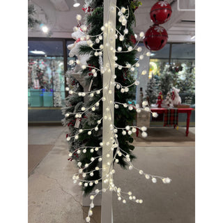 6FT Snow Ball Garland LED, White