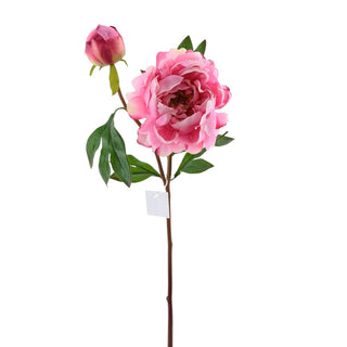 24.5" REAL TOUCH PEONY SPRAY-HOT PINK