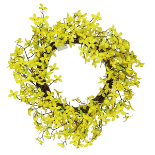 24" FORSYTHIA WREATH-YELLOW