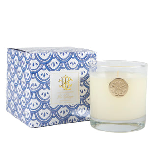Blue Hydrangea 8 oz Blue and White Designer Box Candle