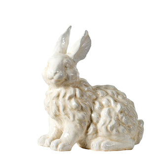 12.5x7.5x14 WHITE CERAMIC BUNNY