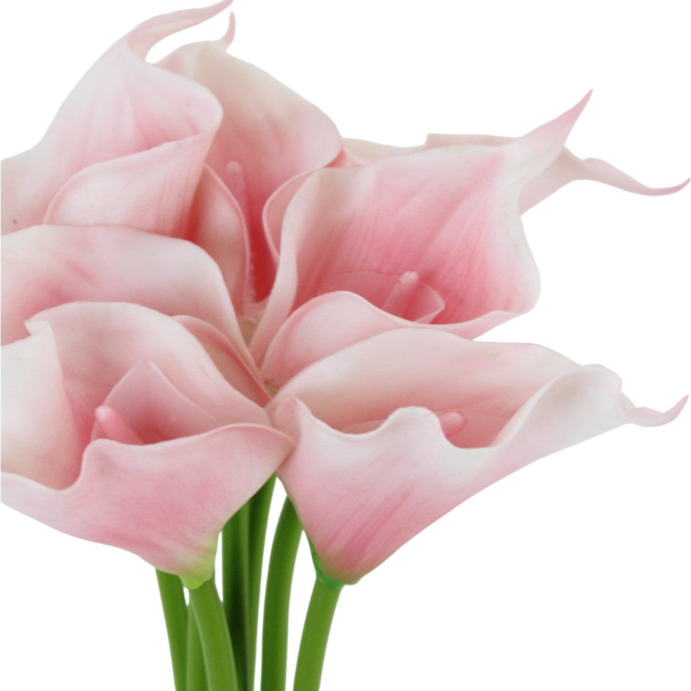 pink and white calla lily 12.5" CALLA LILY BDL-PINK