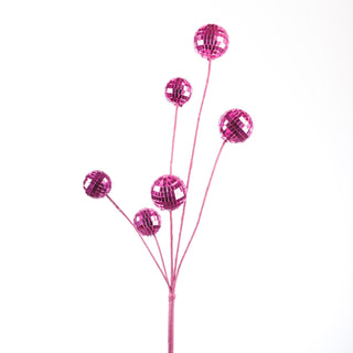 28" FUCHSIA DISCO BALL STEM