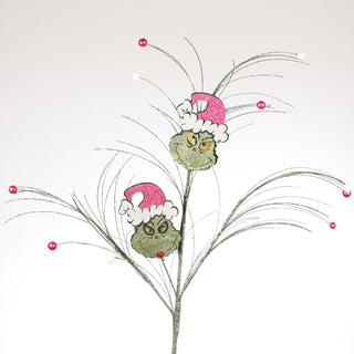 33" PINK/GREEN GRINCH FLORAL STEM