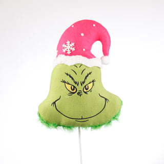 23.5" GREEN/PINK GRINCH FLORAL STEM