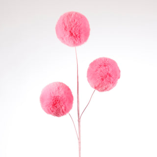 29" HOT PINK POMPOM FLORAL STEM