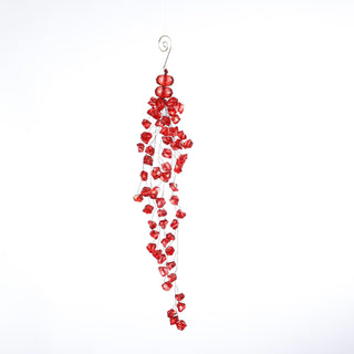 14" RED ACRYLIC BEAD ORNAMENT