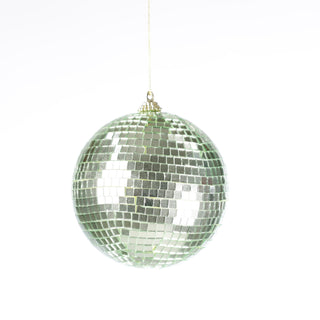 GRASS GREEN 100MM MIRROR BALL ORNAMENT