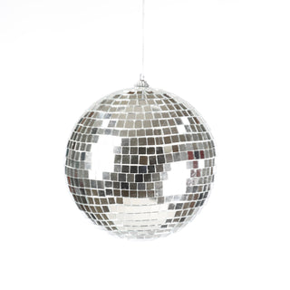 SILVER 150MM MIRROR BALL ORNAMENT