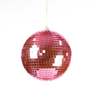 HOT PINK 150MM MIRROR BALL ORNAMENT