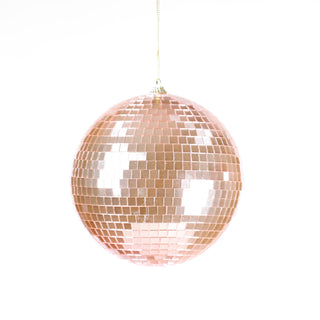 PINK 150MM MIRROR BALL ORNAMENT