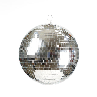 SILVER 250MM MIRROR BALL ORNAMENT