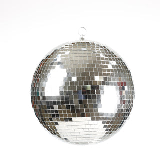 SILVER 300MM MIRROR BALL ORNAMENT