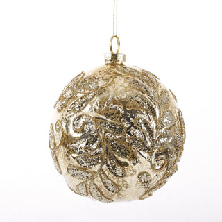 4.5" GOLD GLASS BALL ORN