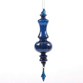 9" BLUE GLASS FINIAL ORN STYLE C