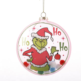 4.5" PINK GRINCH DISC ORN