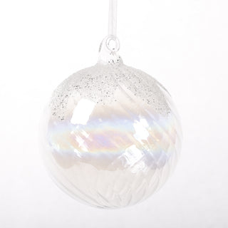 4.5" CLEAR GLASS BALL ORN STYLE A