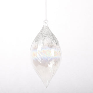 4.5" CLEAR GLASS DOUBLE POINT ORN STYLE B