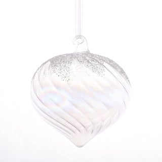 4.5" CLEAR GLASS ONION ORN STYLE C