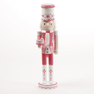 15" PINK NUTCRACKER WITH PIE