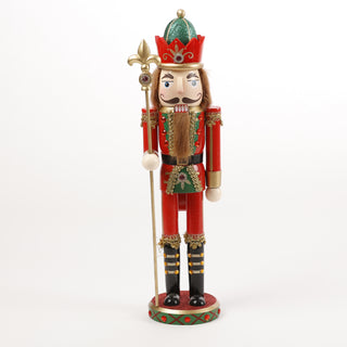 15" RED WOODEN NUTCRACKER