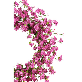 24" SPRING BLOSSOM WREATH-LAVENDER