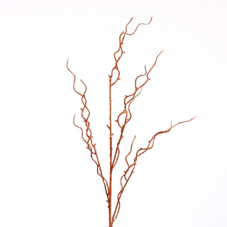 41" CURLY WILLOW BRANCH GLITTERED-Bronze