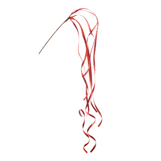 57" CHRISTMAS HANGING GLITTER STEM-RED