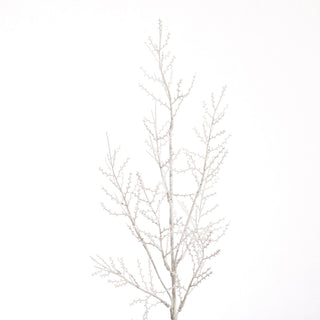 33" TWIG BRANCH GLITTERED-White