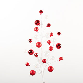 30" RED/CLEAR PLASTIC BALL BRANCH STEM